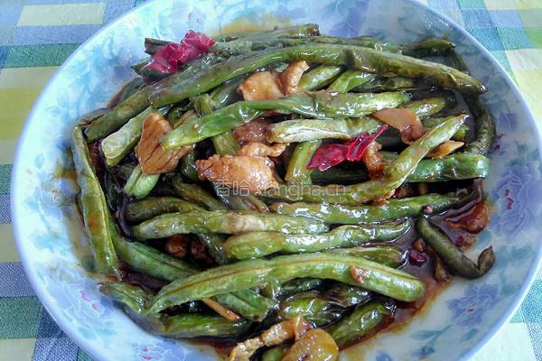 家常红烧豆角的做法图解9