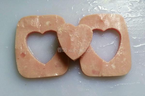 爱心火腿蛋的做法图解3