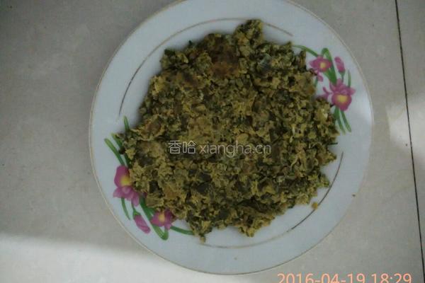 香椿煎蛋的做法图解5