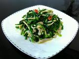 野蒜百叶炒咸肉丝的做法[图]