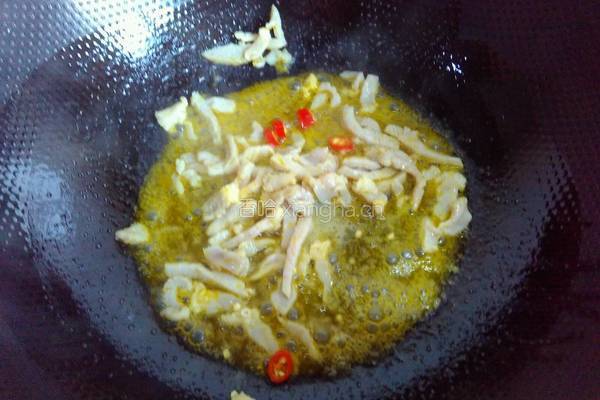 野蒜百叶炒咸肉丝的做法图解3