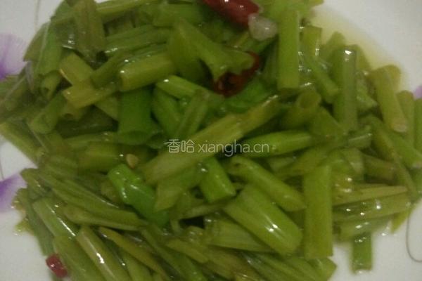 酸辣空心菜梗的做法图解4