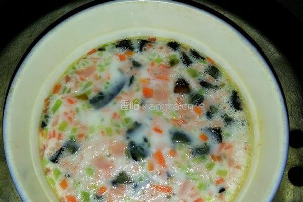 家菜＊五彩蒸蛋膏的做法图解8