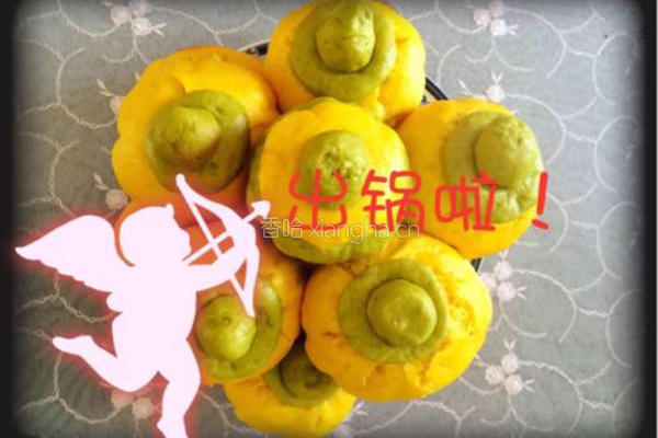 南瓜红豆沙馒头的做法图解22