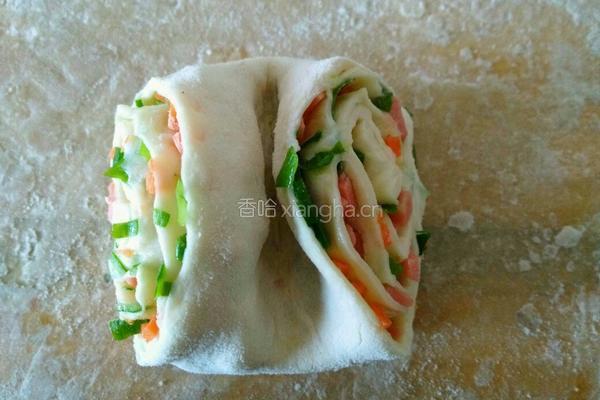 香葱火腿花卷的做法图解10