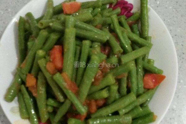 番茄炒缸豆的做法图解4