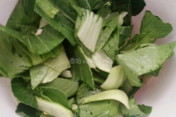豆腐烧油菜的做法图解4
