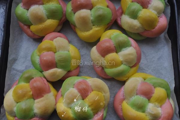 彩色绣球面包做法的做法图解16