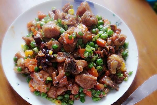豌豆炒鸡块的做法图解13