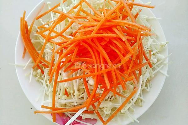 蒜香青豆拌金针菇的做法图解6
