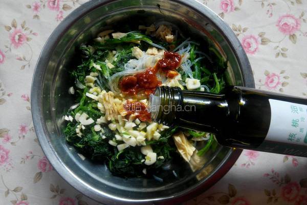 凉拌菠菜粉丝的做法图解6