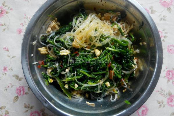 凉拌菠菜粉丝的做法图解7