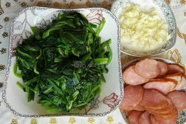 炝拌菠菜的做法图解3