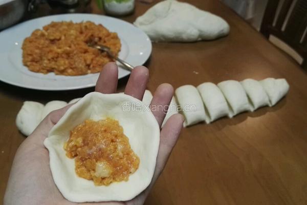肉包 花卷 麦穗花包的做法图解2