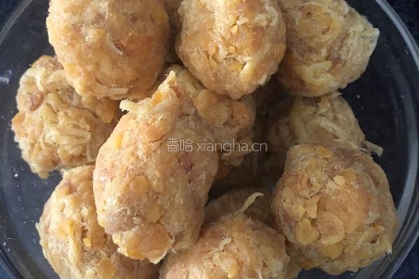 咸蛋黄肉松青团（网红青团）的做法图解4