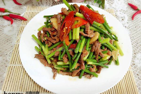 蒜苔牛肉丝的做法图解9