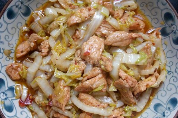 娃娃菜炒肉的做法图解8