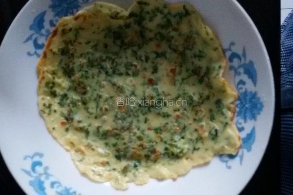 荠菜鸡蛋饼的做法图解7