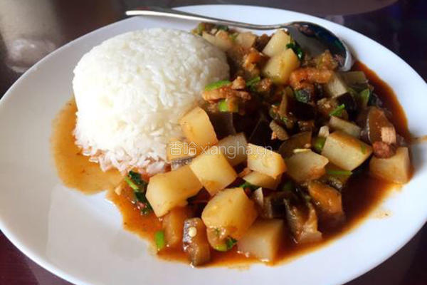 猪肉熬茄子的做法图解5