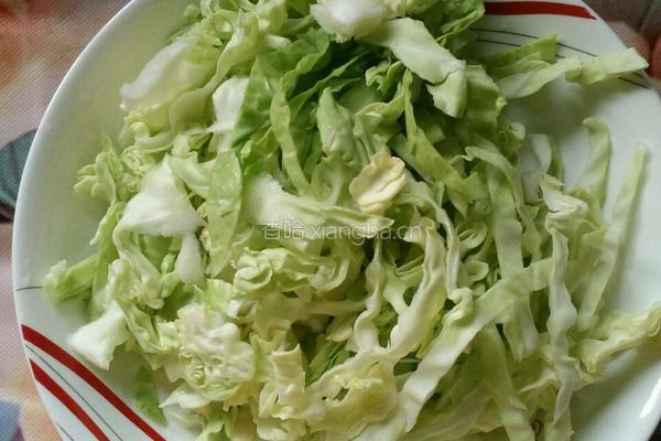 圆包菜炒红薯粉的做法图解2