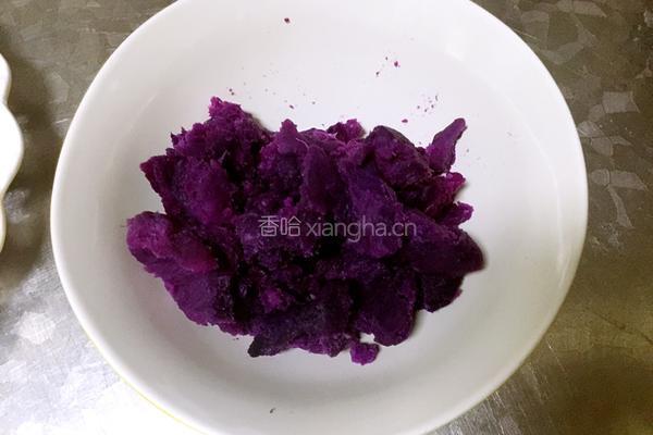 蜂蜜紫薯小葡萄的做法图解2
