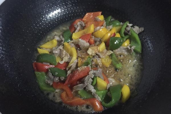 彩椒肉片的做法图解5