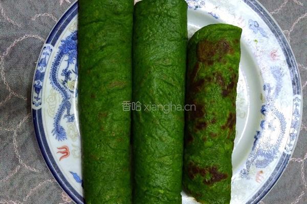 菠菜鸡蛋饼的做法图解5