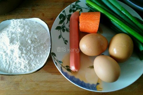 什锦鸡蛋饼的做法图解1