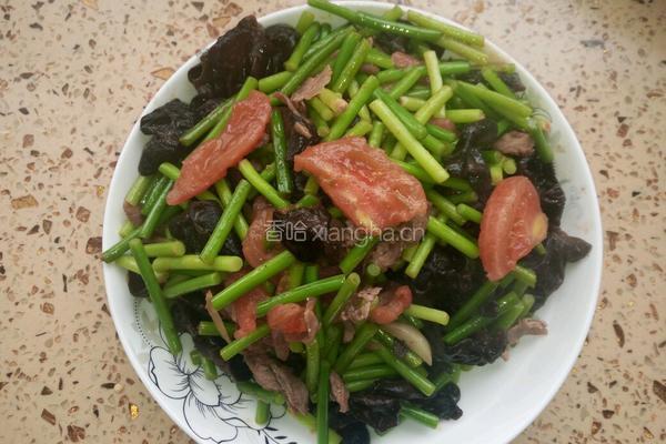 蒜台肉片