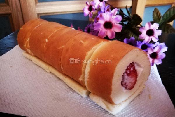草莓蛋糕卷的做法图解12