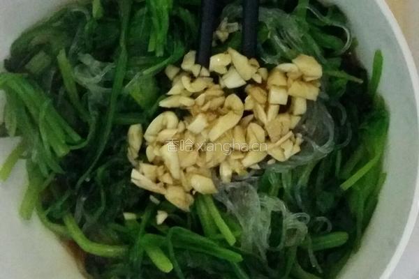 裙边拌粉丝菠菜的做法图解8