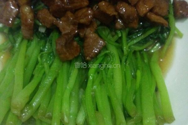 红烧肉浇汁小花菜的做法图解5