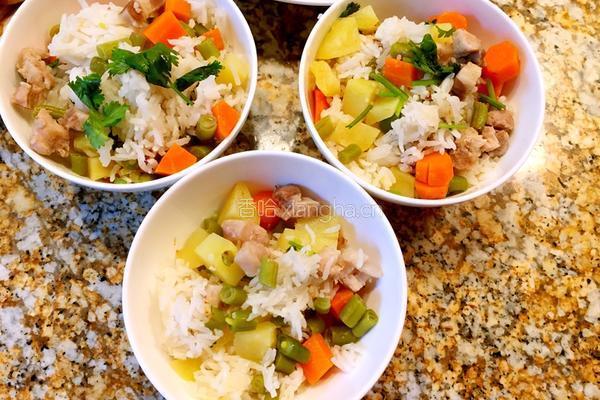 文一Cooking 五彩焖饭的做法图解4
