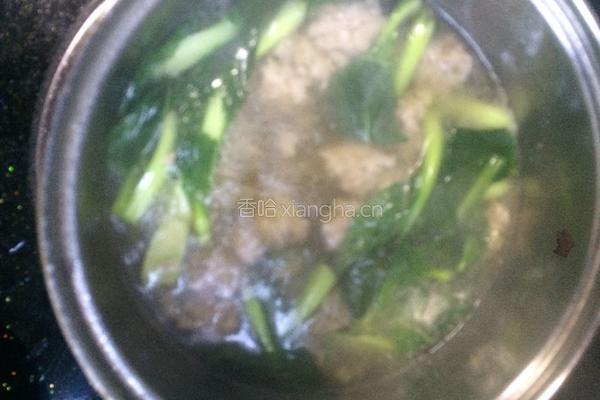 白菜肉丸汤的做法图解4