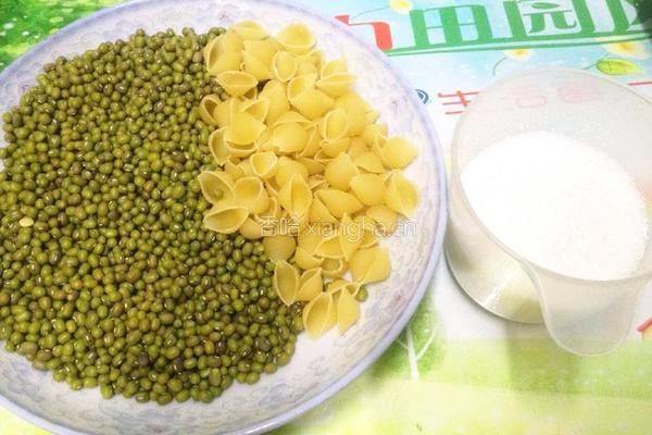 绿豆贝壳粉糖水的做法图解1