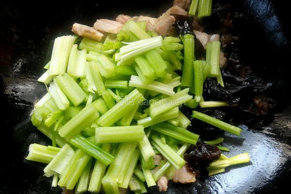 芹菜木耳炒肉的做法图解5