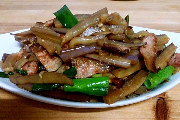 腊肉炒茄子