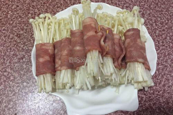 培根金针菇的做法图解4