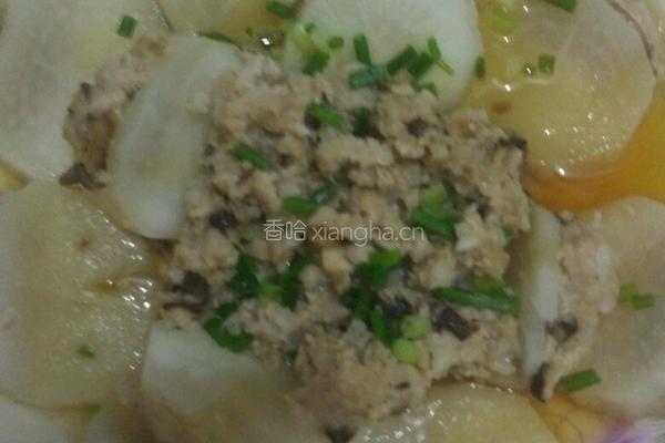 清蒸萝卜酿的做法图解4