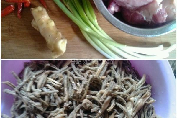 肉烧干豆角的做法图解2