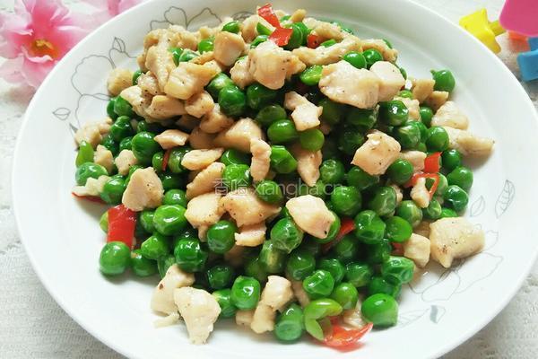 豌豆炒鸡肉的做法图解11