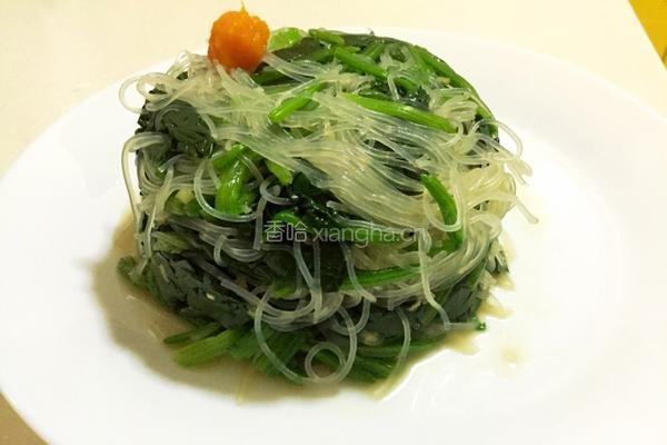 菠菜粉丝的做法图解3