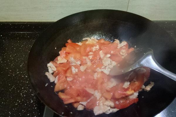 番茄炒肉片的做法图解4