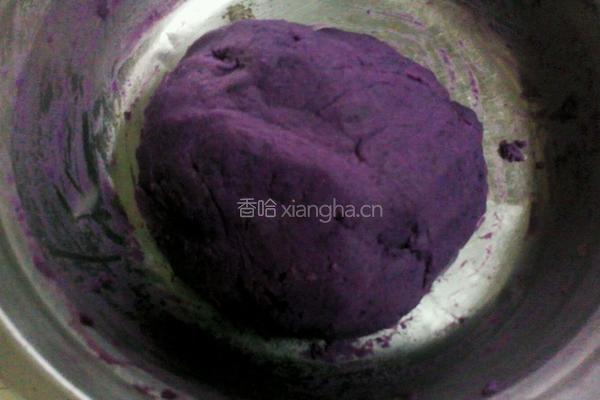 紫薯花包的做法图解1