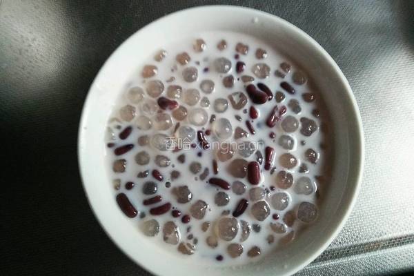 芒果蜜豆牛奶西米露的做法图解13