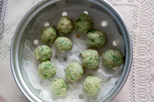 芹菜蒸丸的做法图解7