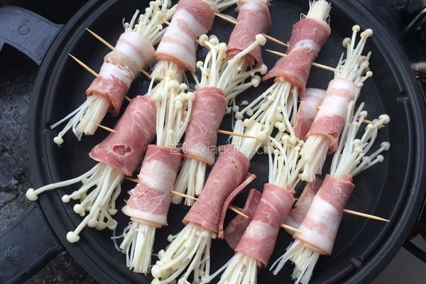 培根肉金针菇卷的做法图解7