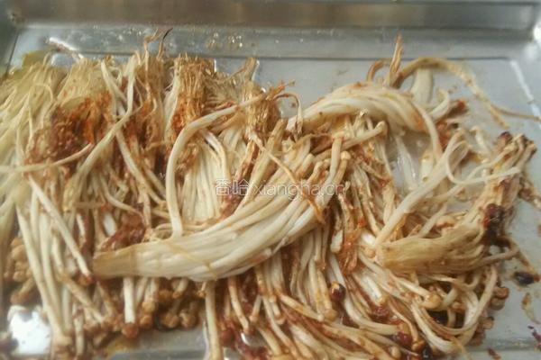 烤箱版烤金针菇的做法图解3