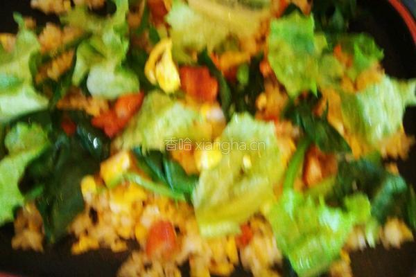 蔬菜炒饭的做法图解3