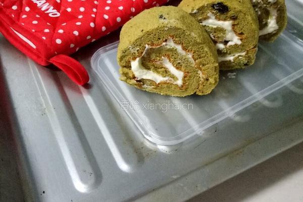 黑加仑抹茶蛋糕卷的做法图解15